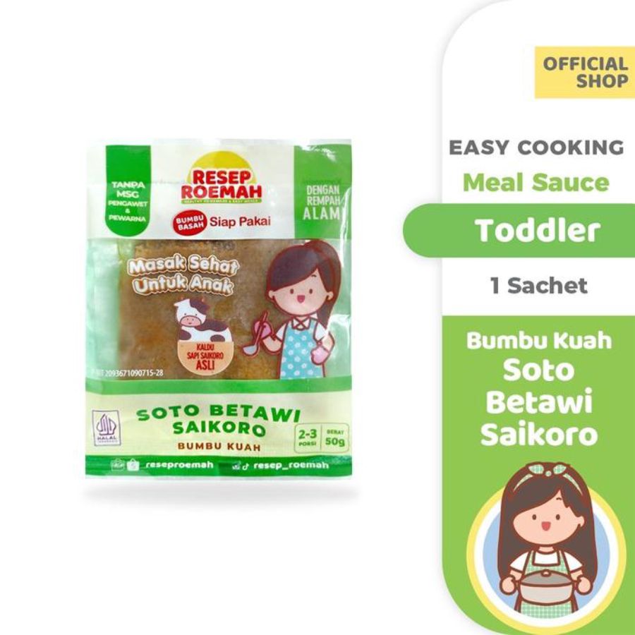 Resep Roemah Bumbu Instant Anak Kuah Soto Betawi Saikoro 50gram