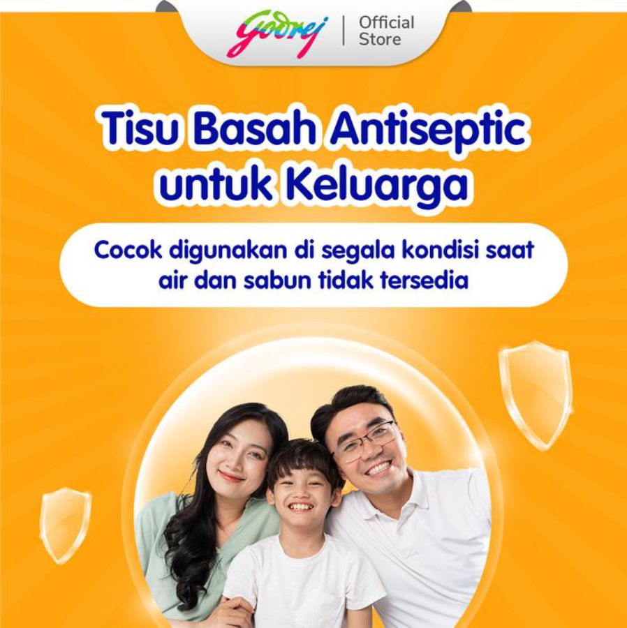 Wetties Antiseptic Family Lemon Wet Wipes 90sheets