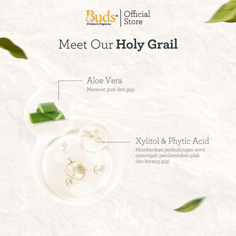 Buds Children's Toothpaste Preservative Free With Xylitol Strawberry 50ml