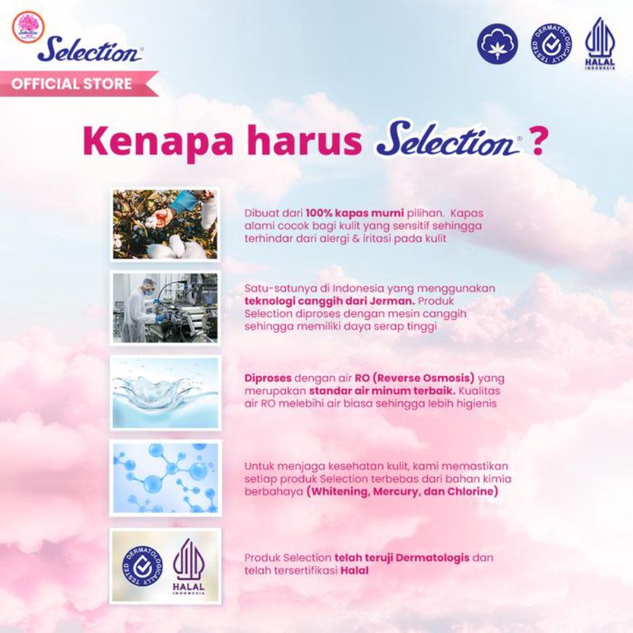 Selection Spesial Lapis Tipis Facial Cotton 175pcs