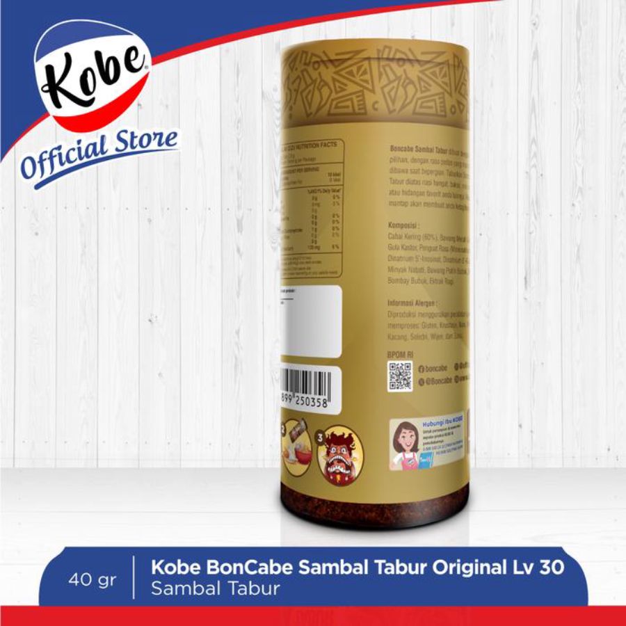Kobe Boncabe Sambal Tabur Original Level 30 40gram