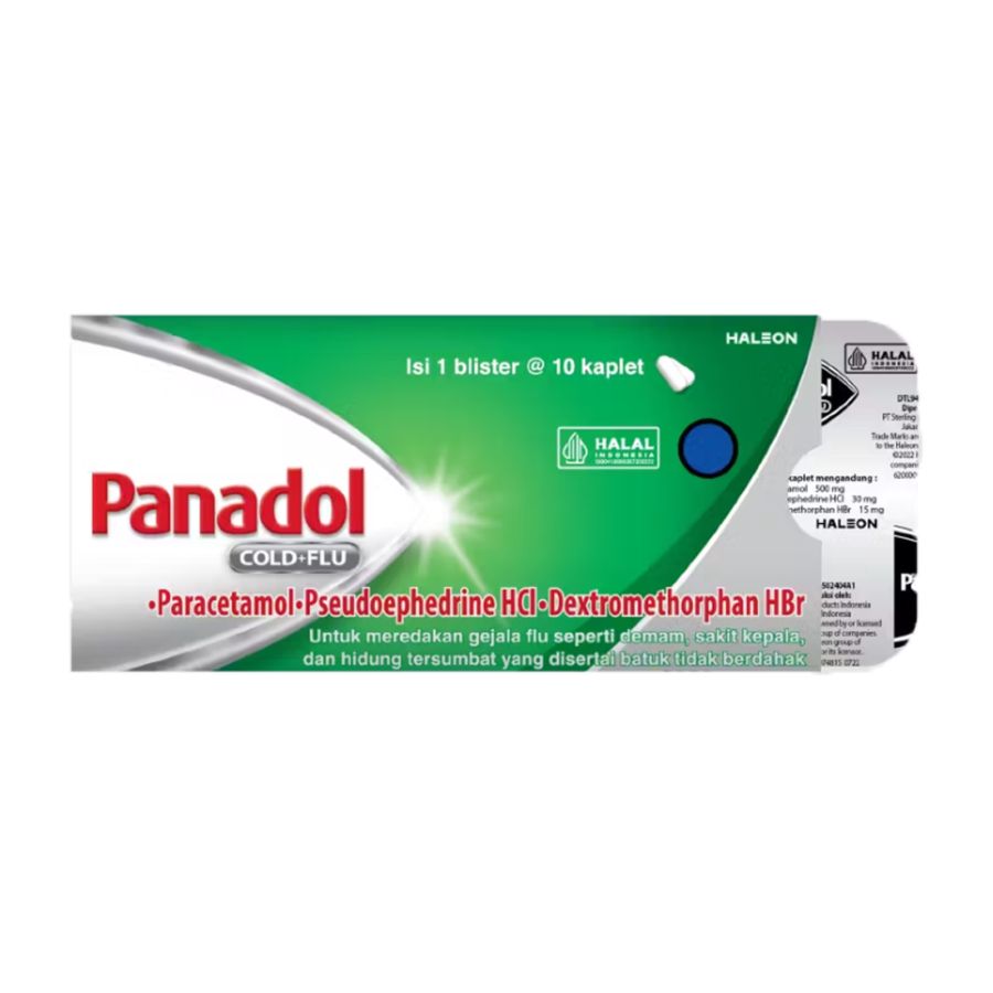 Panadol Cold & Flu Obat Flu dan Hidung Tersumbat Strip 10kaplet