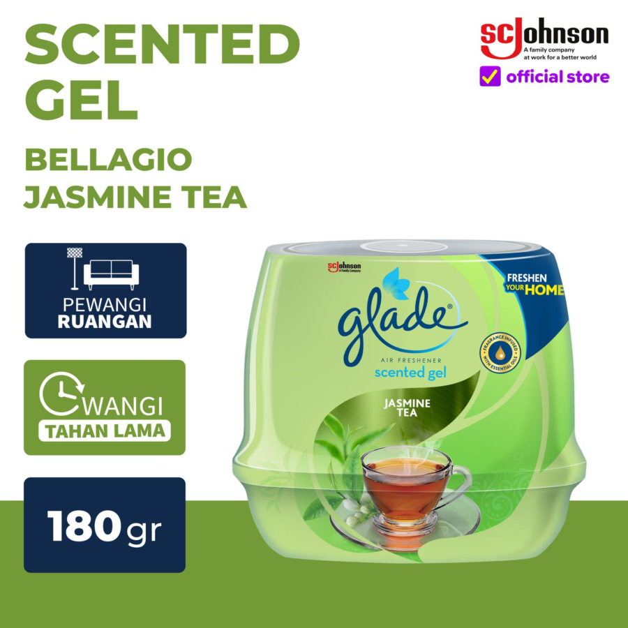 Glade Scented Gel Jasmine Tea Pengharum Ruangan 180gram