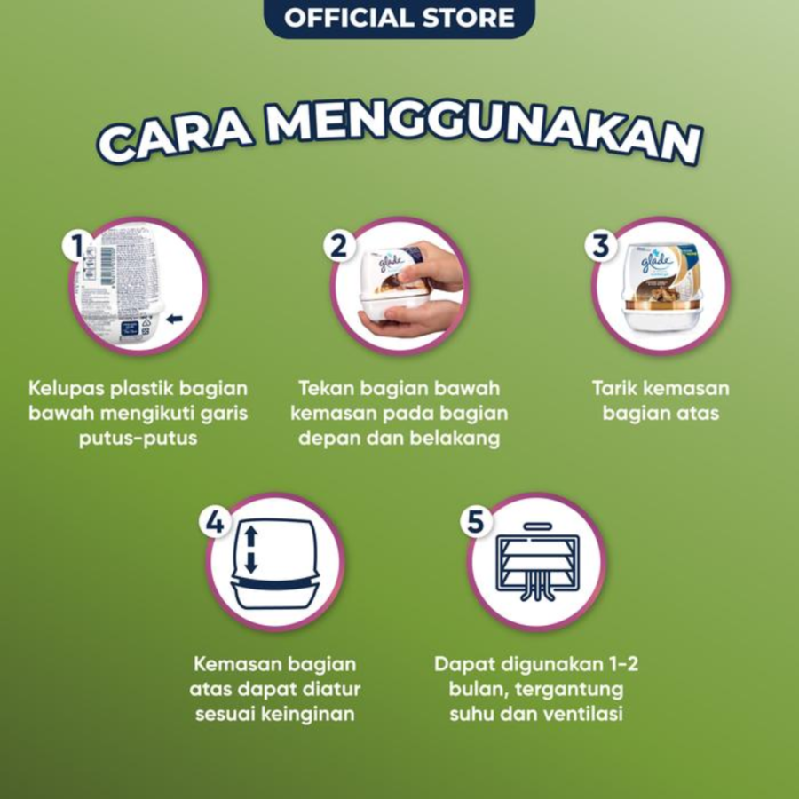 Glade Scented Gel Jasmine Tea Pengharum Ruangan 180gram