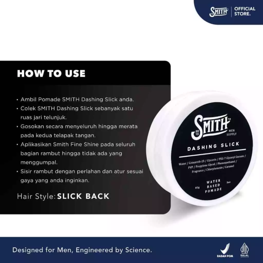 Smith Pomade Water Based Dashing Slick 85gram