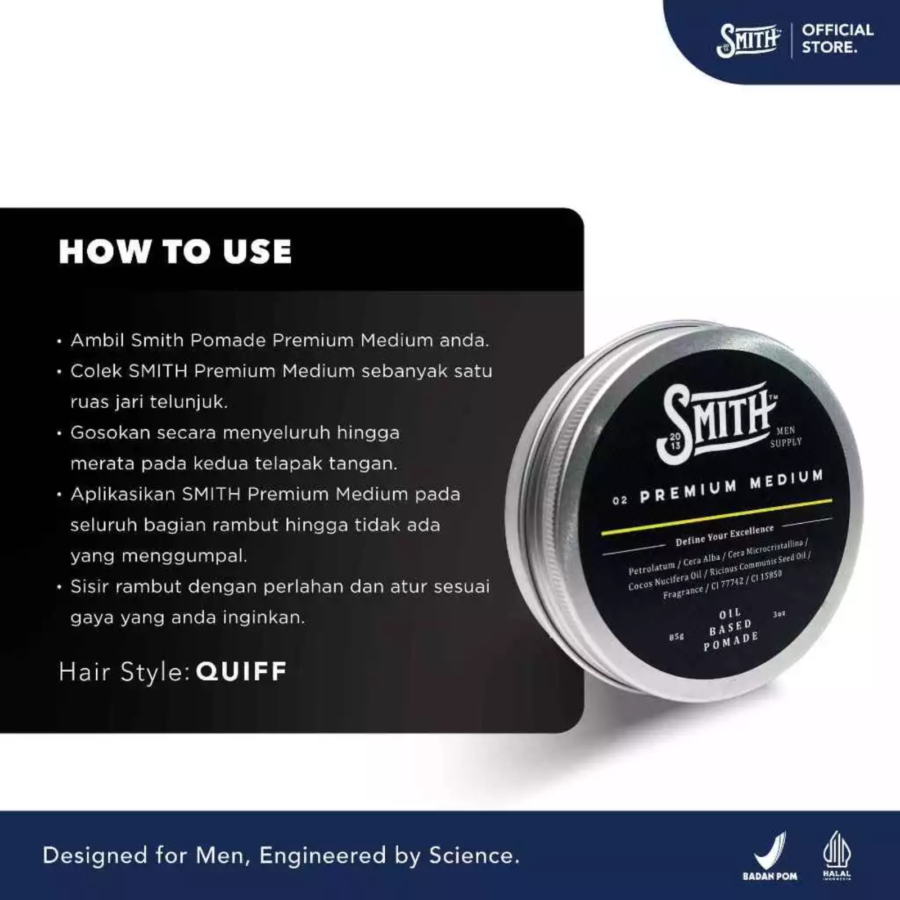 Smith Pomade Oil Based Premium Medium 85gram