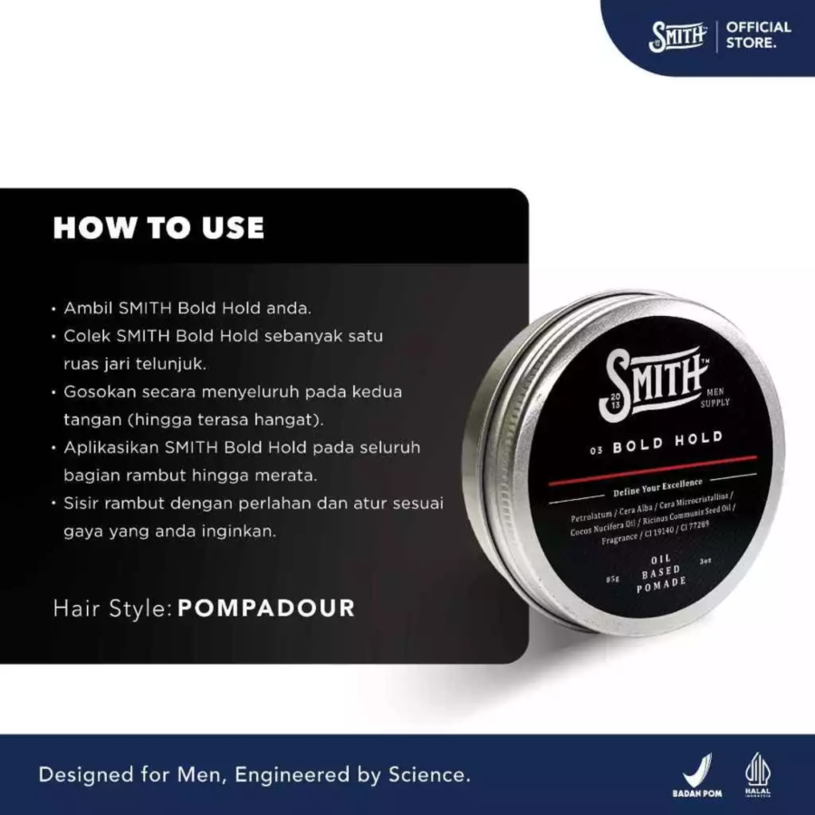 Smith Pomade Oil Based Bold Hold 85gram