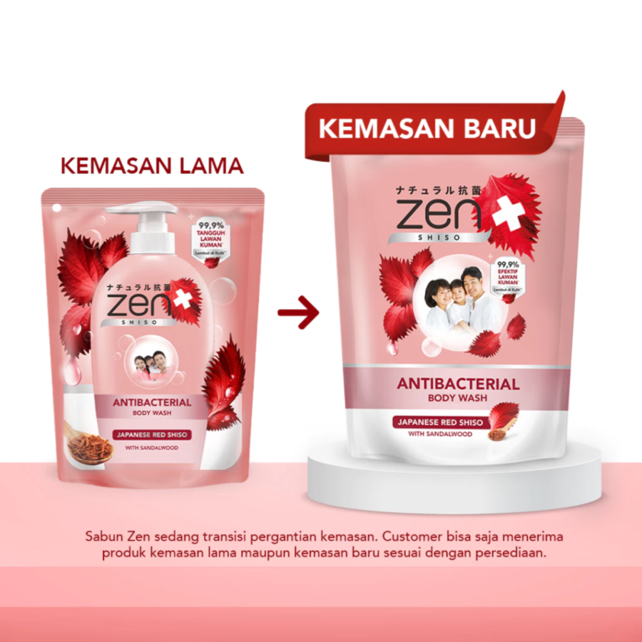 Zen Antibacterial Body Wash Red Shiso & Sandalwood 480ml
