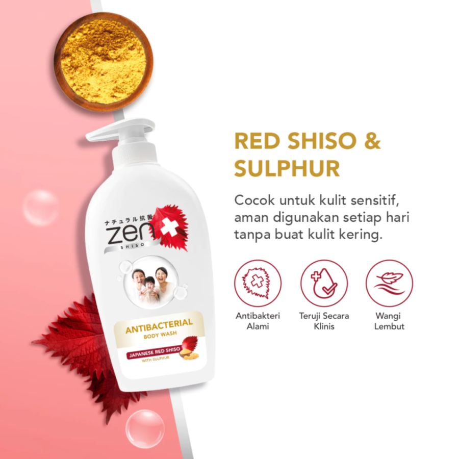 Zen Body Wash Botol Shiso And Sulphur Botol 480ml