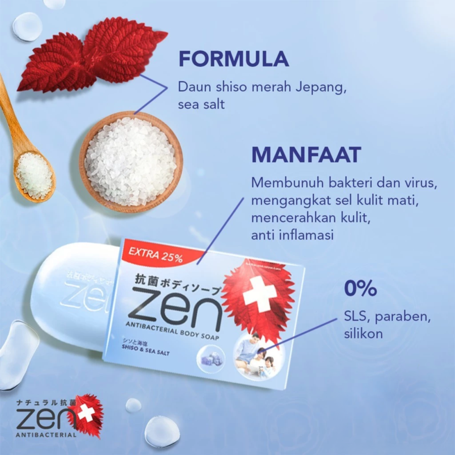 Zen Shiso & Seasalt Barsoap 4pcs 60gram