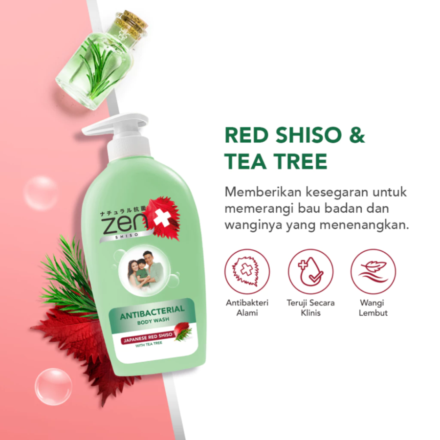 Zen Body Cleanser Shiso And Tea Tree Sabun Mandi Botol 480ml
