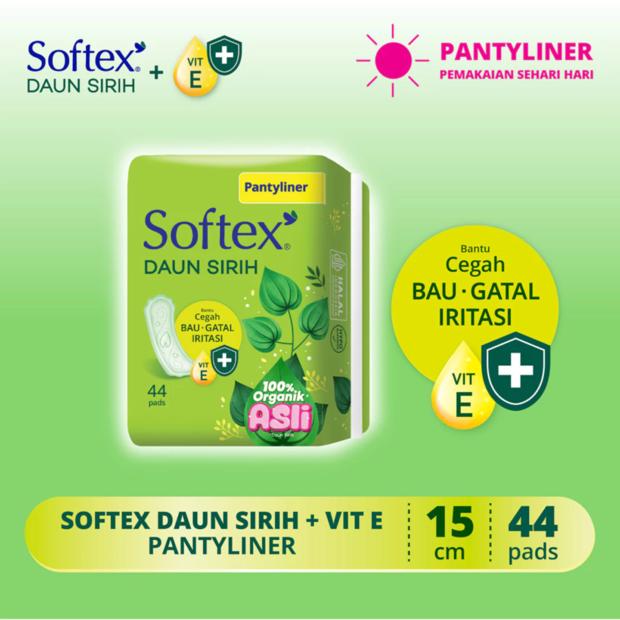 Softex Daun Sirih Pantyliner Pembalut Wanita 44pcs