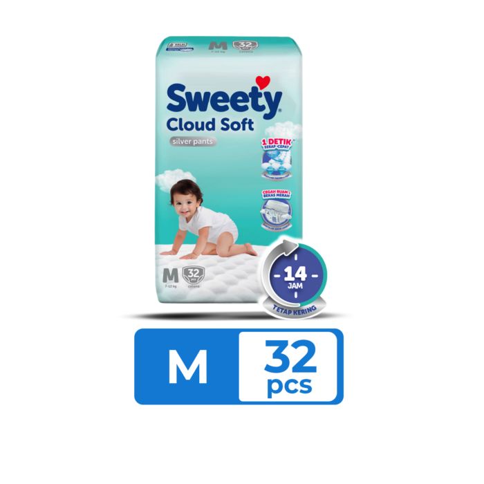 Sweety Silver Cloud Soft Diapers Pants M32
