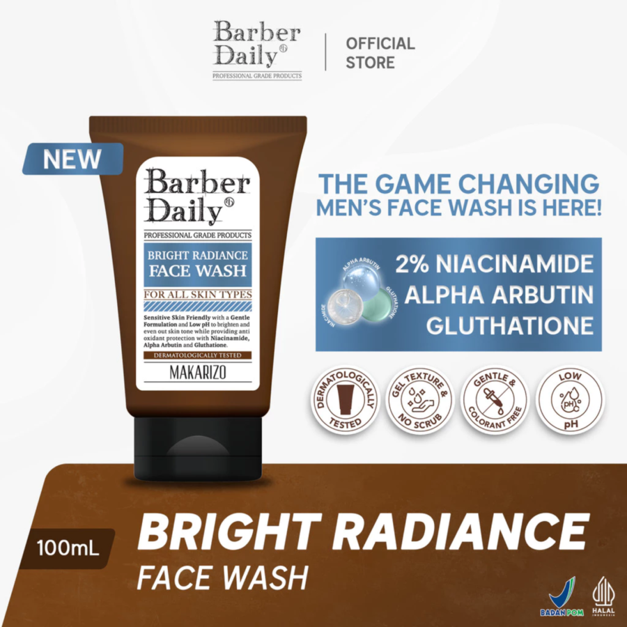 Barber Daily Bright Radiance Face Wash 100ml