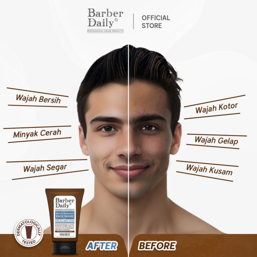 Barber Daily Bright Radiance Face Wash 100ml