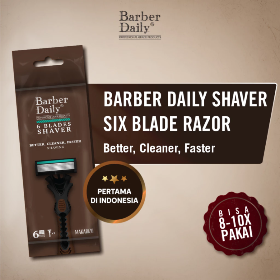Barber Daily Shaver Six Blade Razor 1pcs