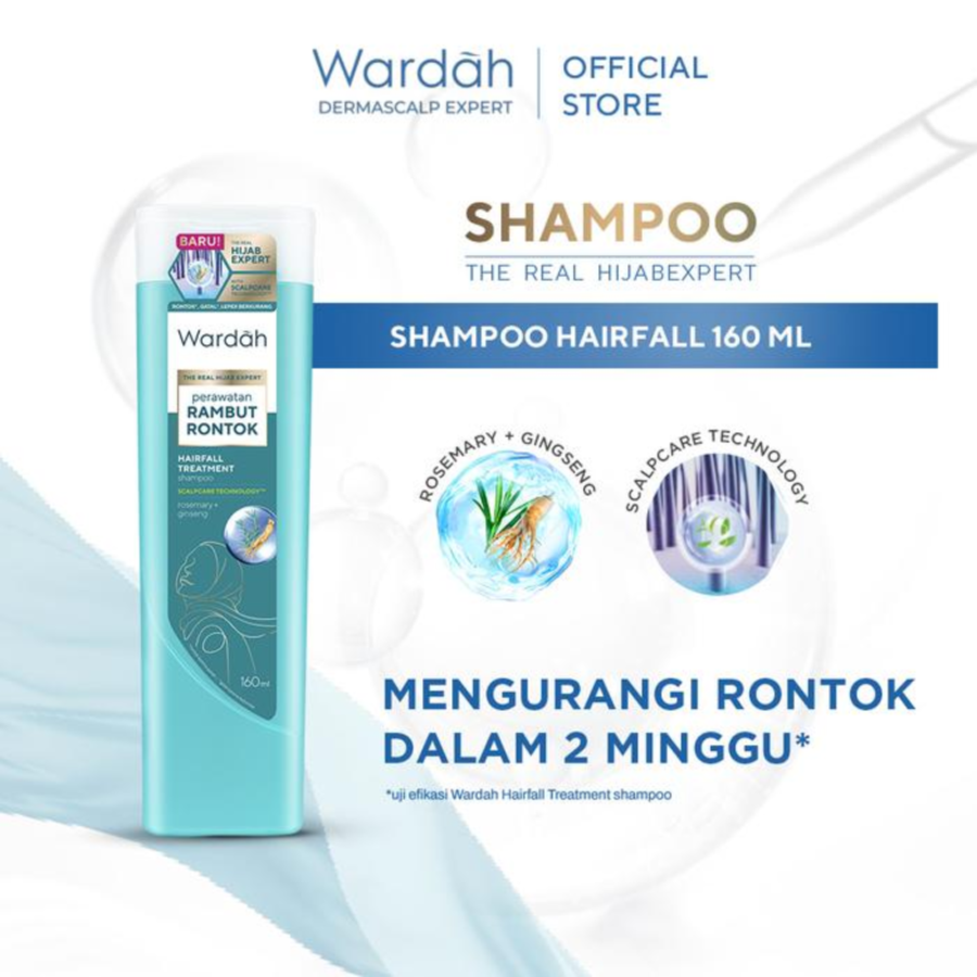 Wardah Hair Fall Treatment Ginseng & Rosemary Shampoo 160ml