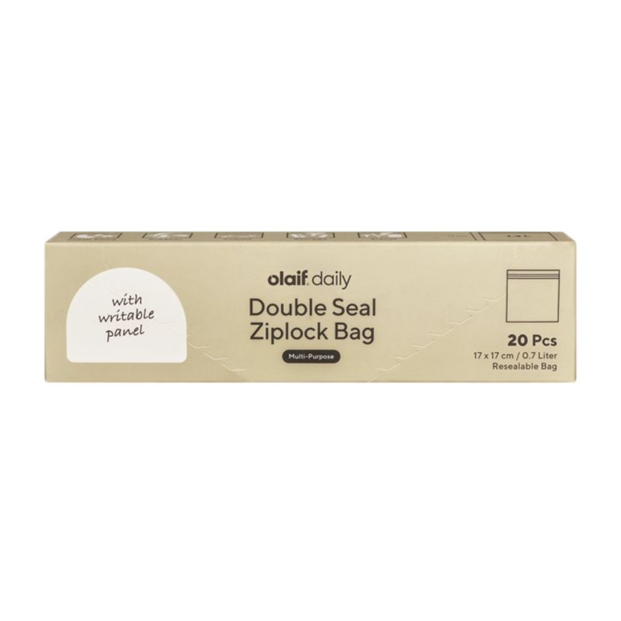 Olaif Double Seal Ziplock Bag 17 x 17 cm 700 ml 20pcs