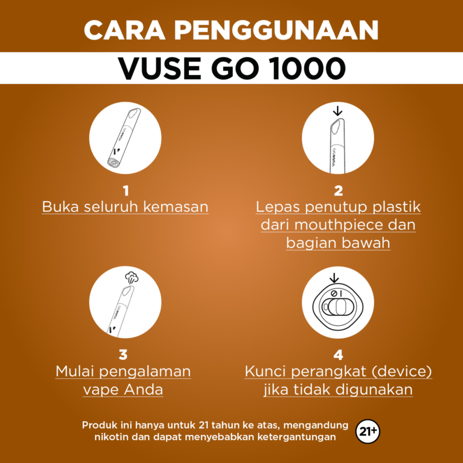 Vuse Go 1000 Clove Vusion Rokok Elektrik 1pcs
