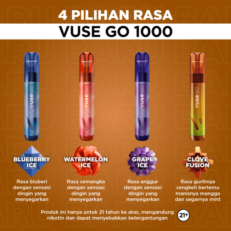 Vuse Go 1000 Clove Vusion Rokok Elektrik 1pcs