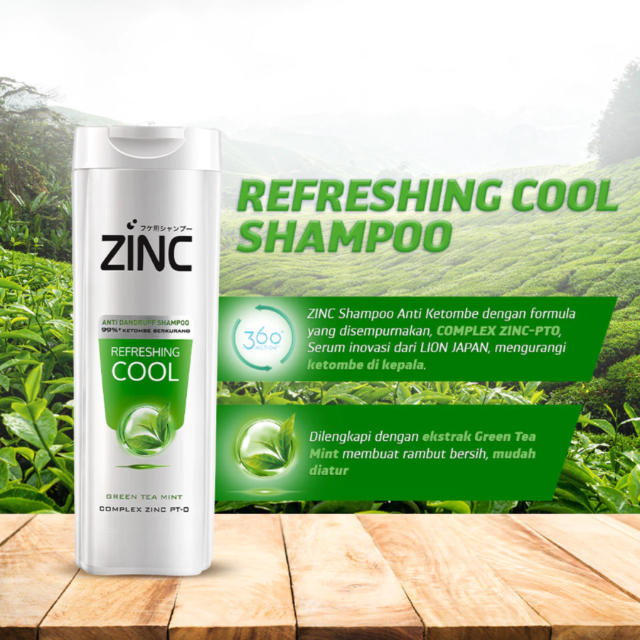Zinc Refreshing Cool Anti Dandruff Shampoo 340ml
