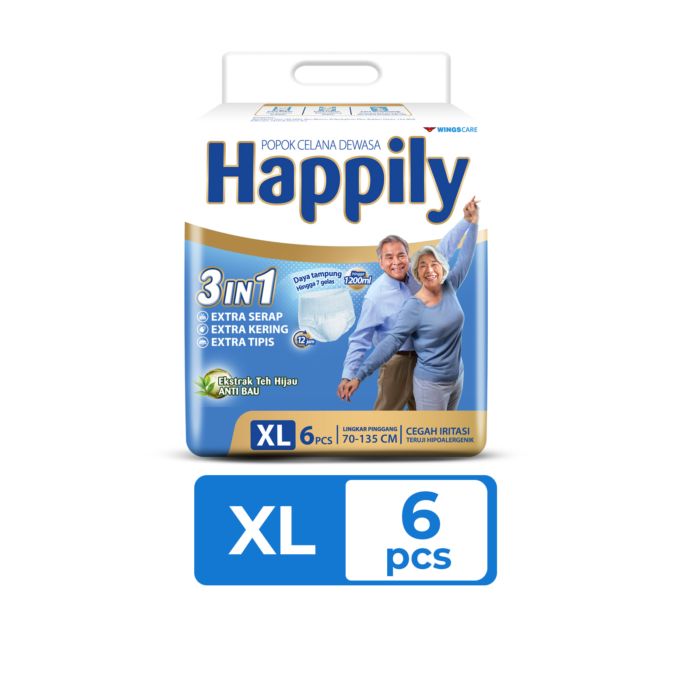 Happily 3in1 Popok Celana Dewasa XL6