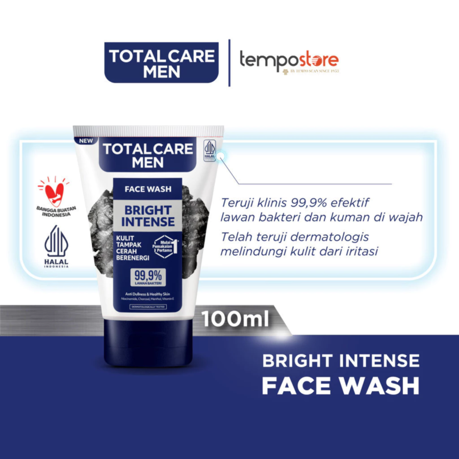 Total Care Men Bright Intense Face Wash 100ml