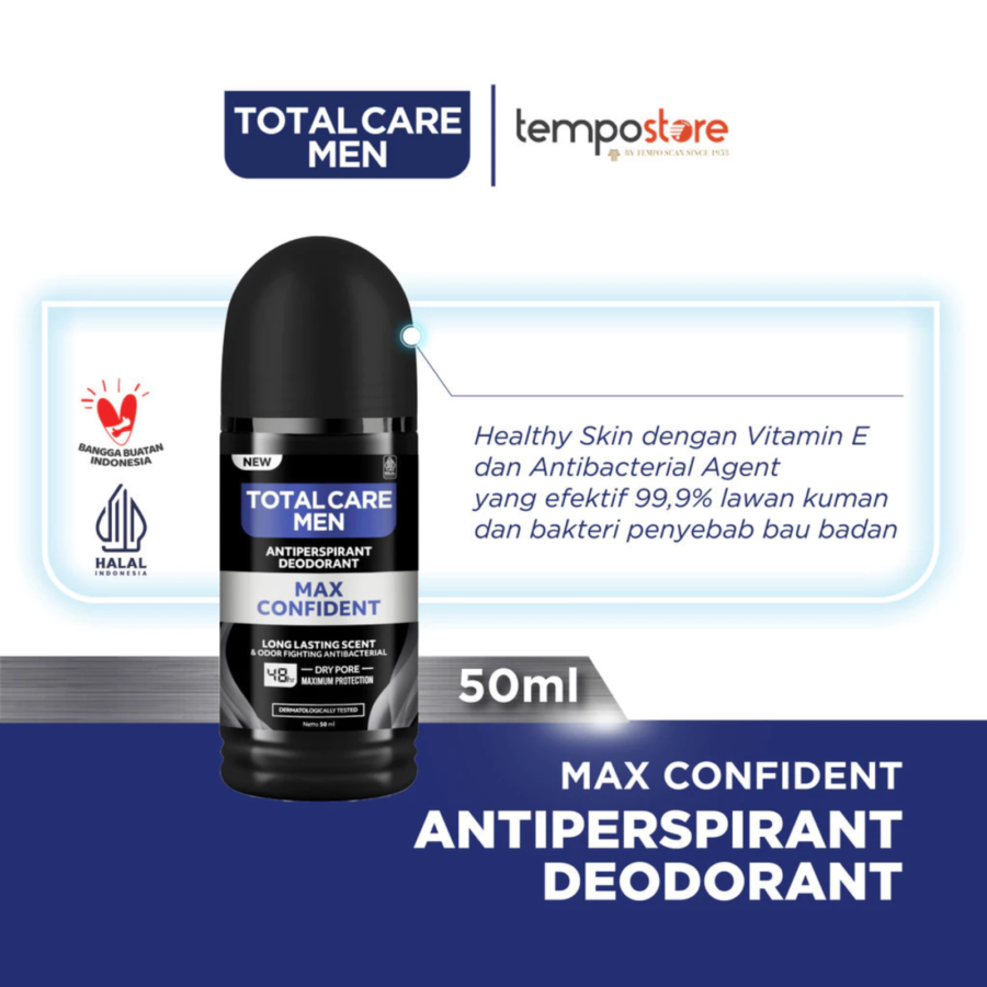 Total Care Men Max Confident Deodorant Roll On 50ml