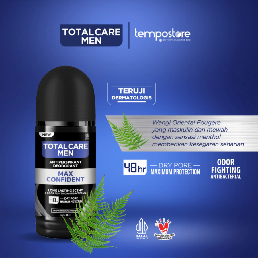 Total Care Men Max Confident Deodorant Roll On 50ml