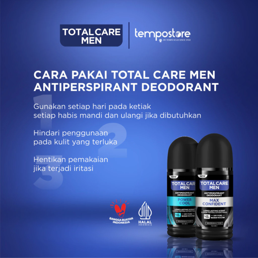 Total Care Men Max Confident Deodorant Roll On 50ml
