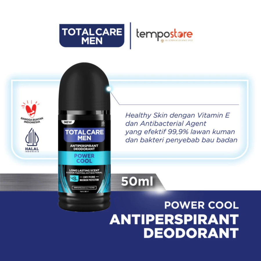Total Care Men Power Cool Deodorant Roll On 50ml