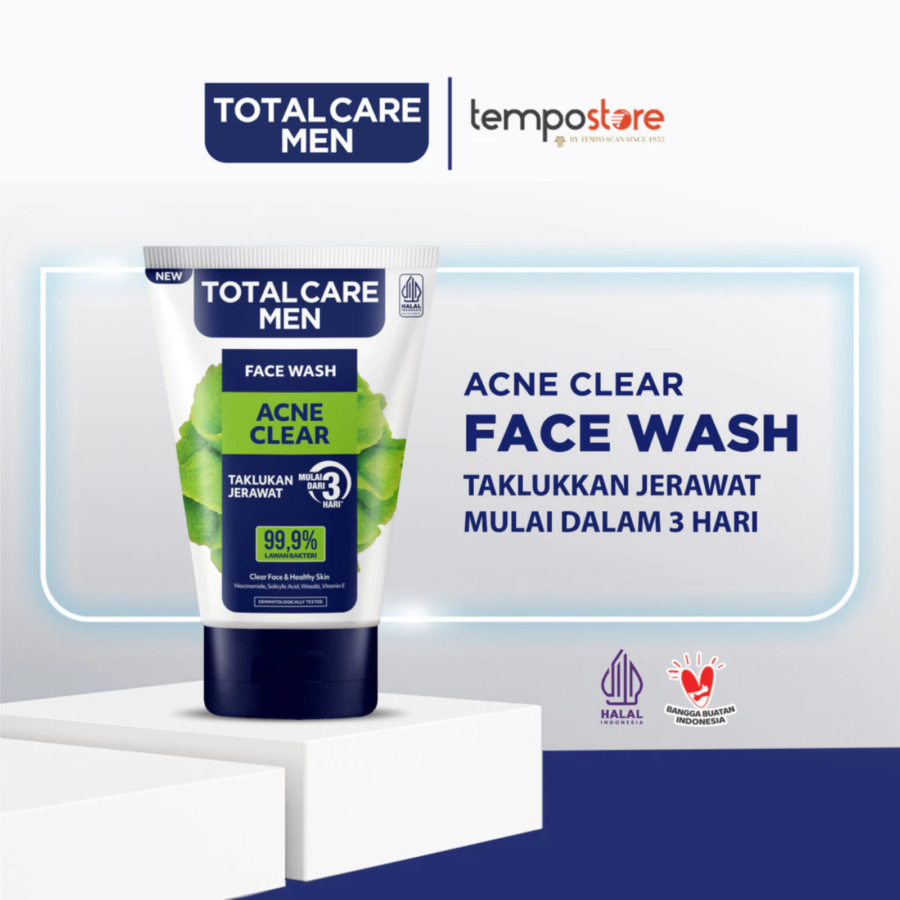 Total Care Men Acne Clear Face Wash 100ml