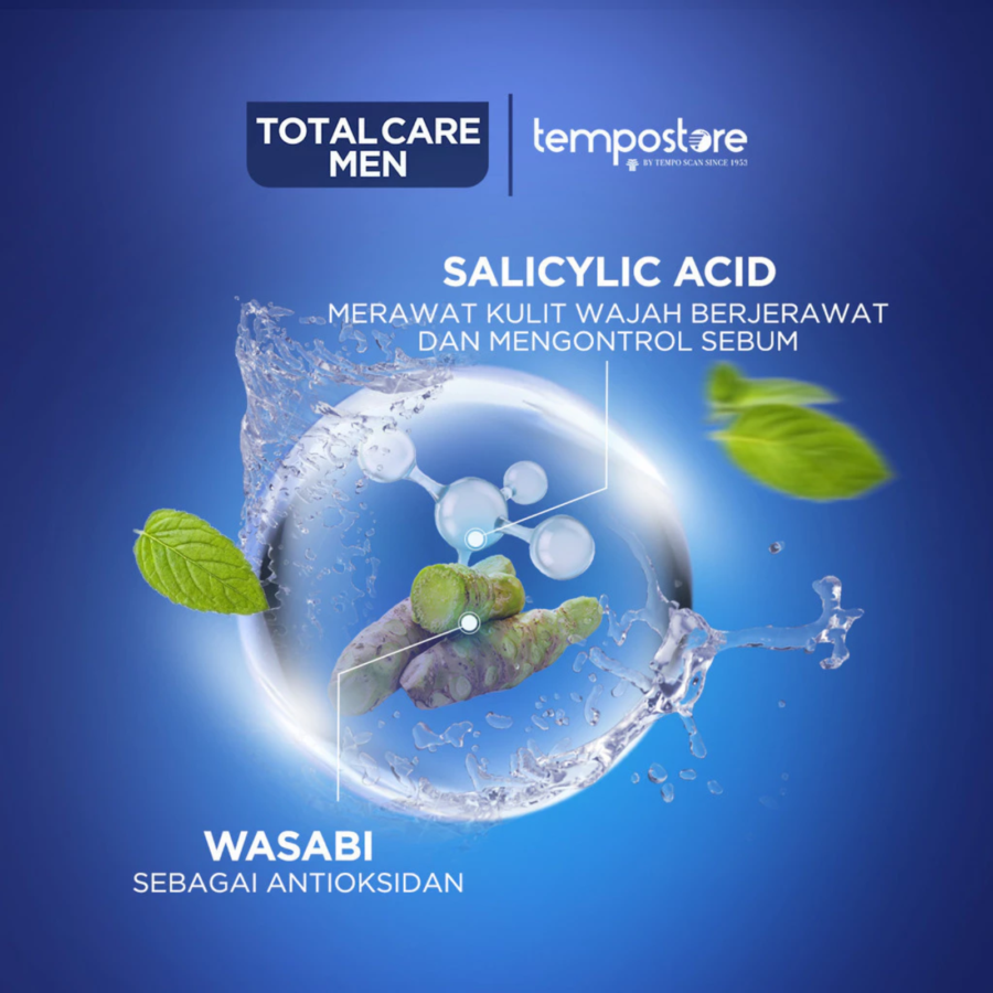 Total Care Men Acne Clear Face Wash 100ml