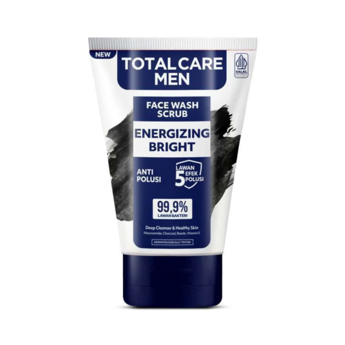 Total Care Men Energizing Bright Scrub Face Wash 100ml