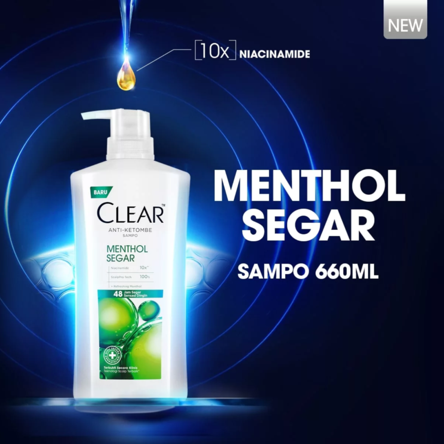 Clear Menthol Segar Anti-Ketombe Shampo 660ml