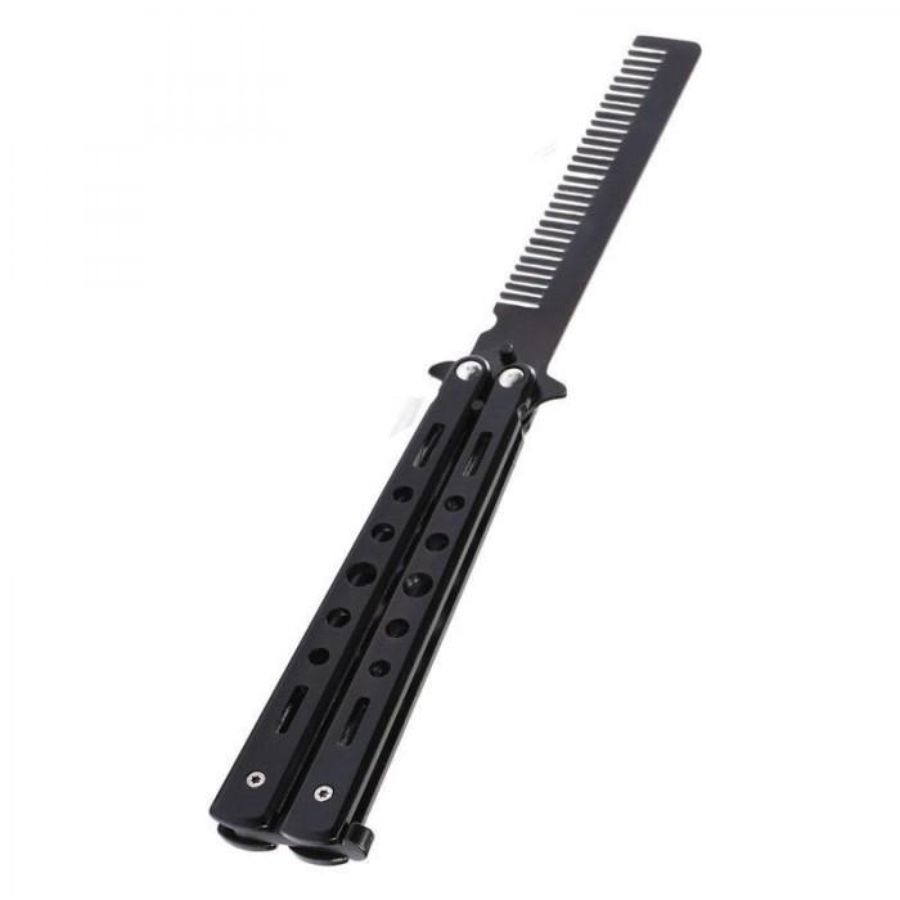 Sisir Lipat Pria Stainless Steel Butterfly 22cm 1pcs