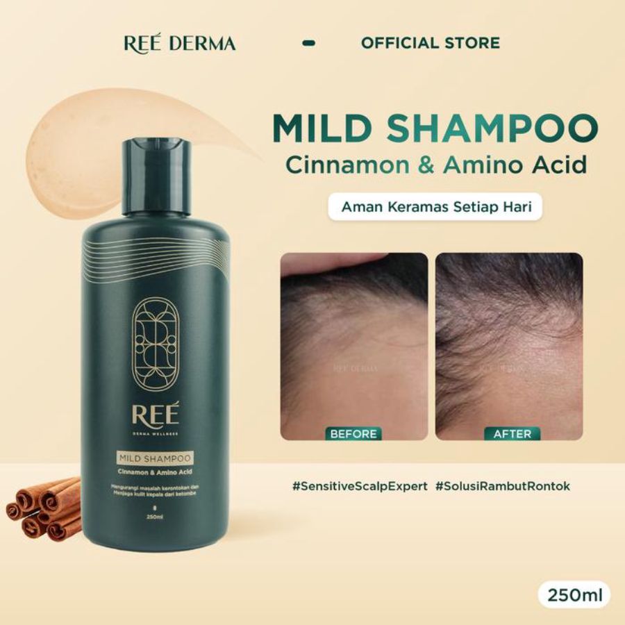 Ree Derma Wellnes Mild Shampoo with Cinnamon & Amino Acid 250ml