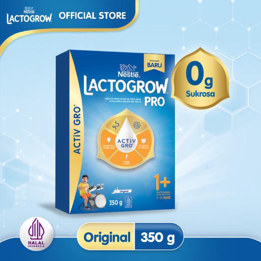Nestle Lactogrow Pro 1+ Original Susu Pertumbuhan 1-3 Tahun 350gram
