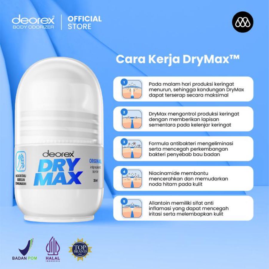 Deorex Dry Max Original Deodorant Roll On 30ml