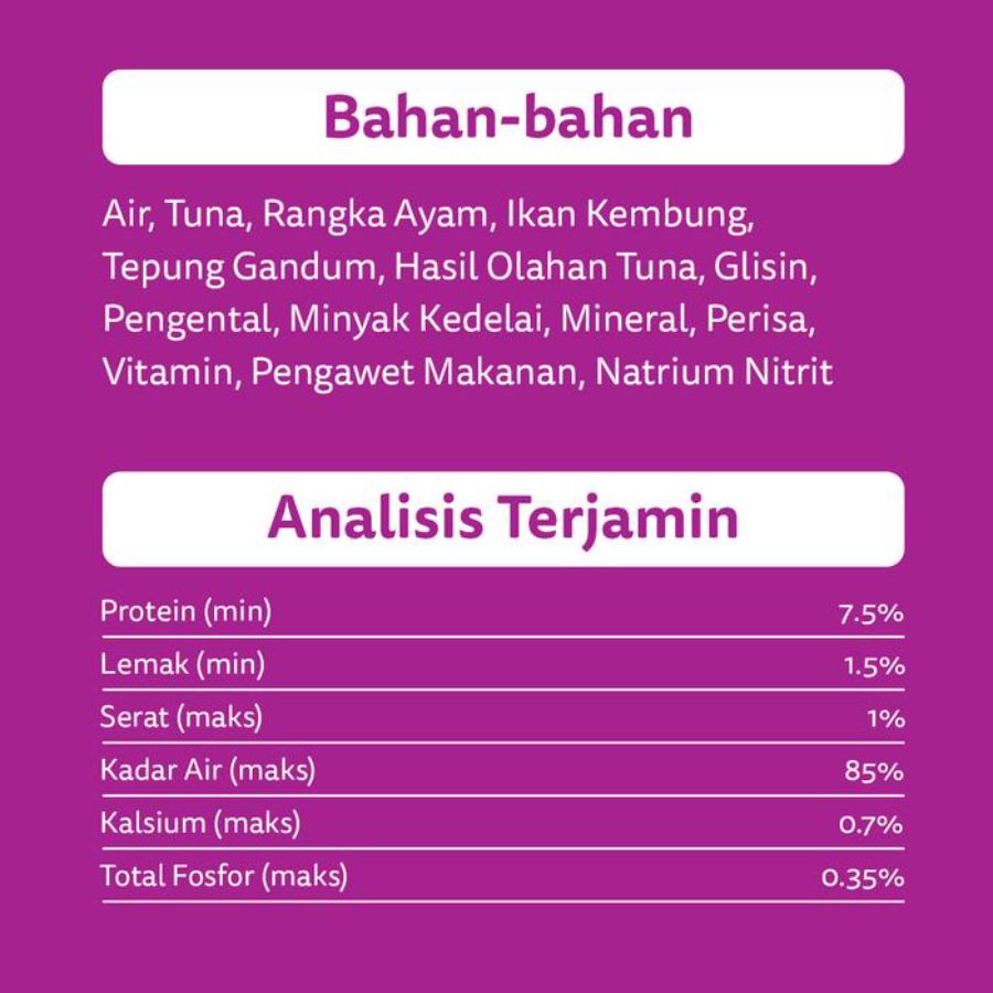 Whiskas Tuna & Daging Ayam Adult Makanan Kucing Basah 80gram