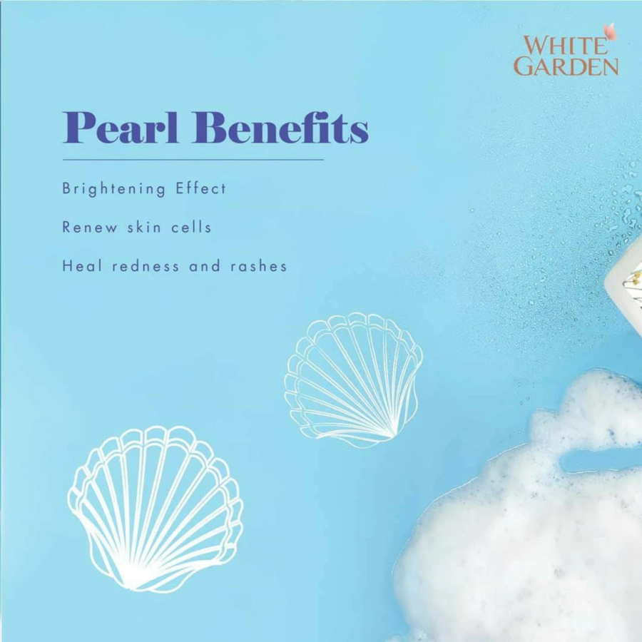 White Garden Brightening Pure Goat Milk & Pearl Shower Cream Refill 900ml