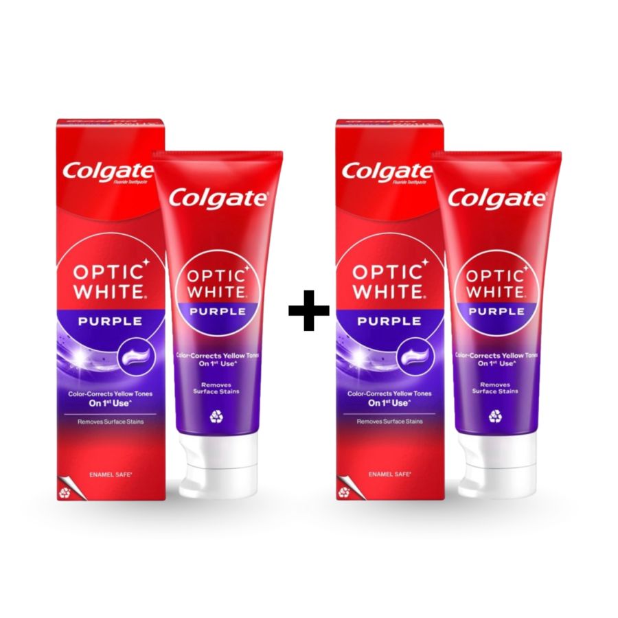 Twinpack Colgate Optic White Purple Toothpaste 100 gram