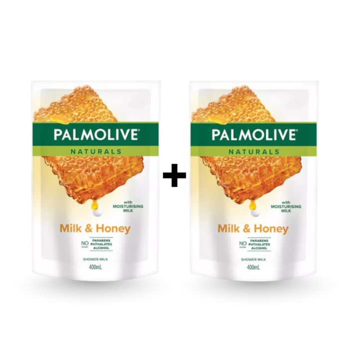 Twinpack Palmolive Naturals Milk & Honey Body Wash Pouch