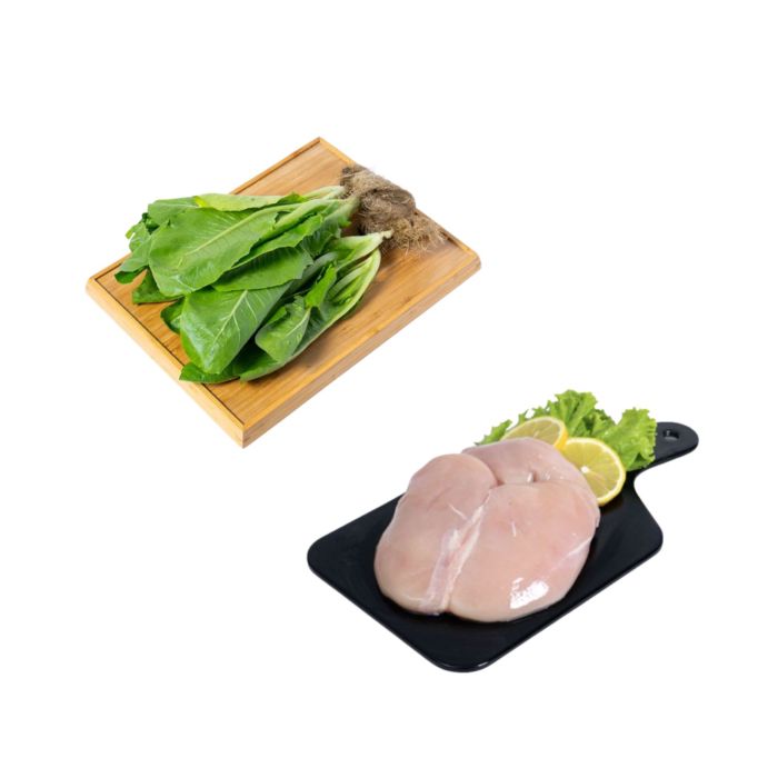 Bundle Selada Romaine Hydroponic Astro Farm 200 gram & Dada Ayam Boneless Fillet Organik Probiotik Hona Farm 500 gram