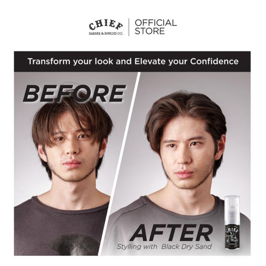 Chief Black Hair Powder Texturizing Black Dry Sand 15gram