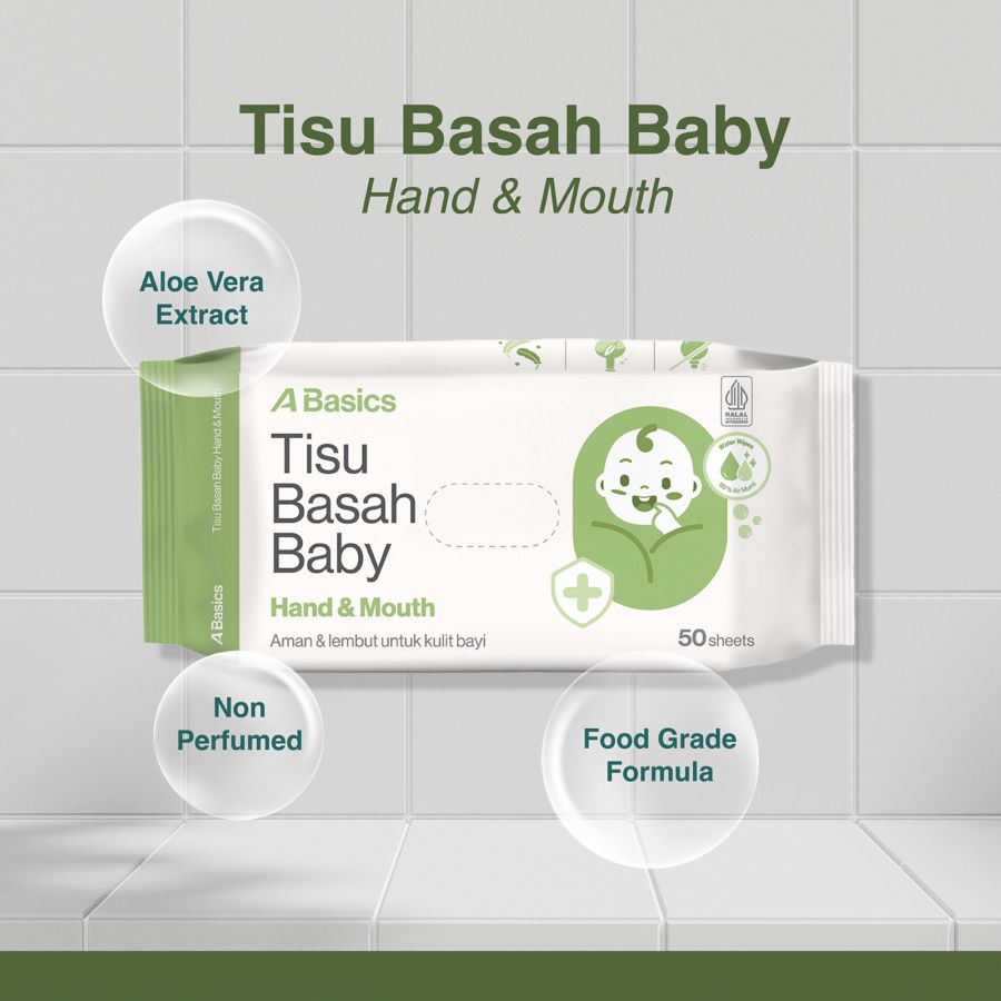 Tisu Basah Baby Hand and Mouth A Basics 50sheets
