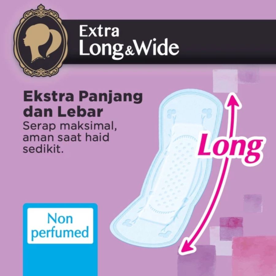 Laurier Extra Long & Wide Non Perfume Pantyliner 40pads