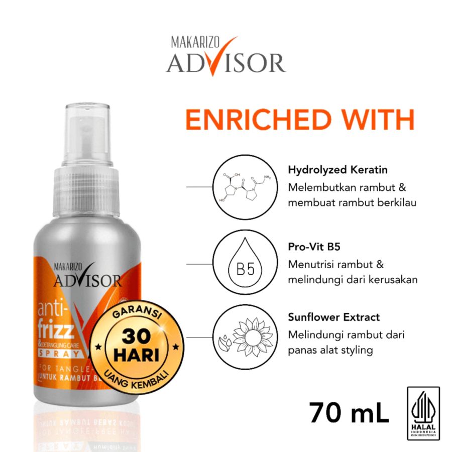 Makarizo Advisor Anti Frizz & Detangling Care Spray 70ml