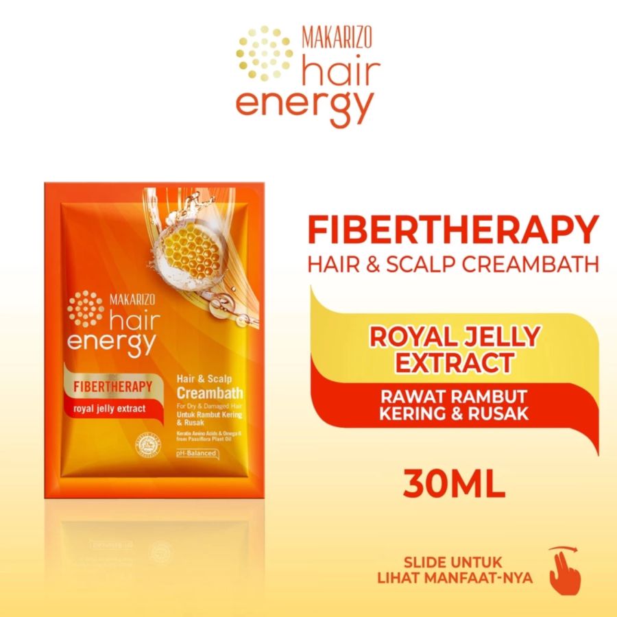 Makarizo Hair Energy Royal Jelly Anti Aging Creambath 30gram