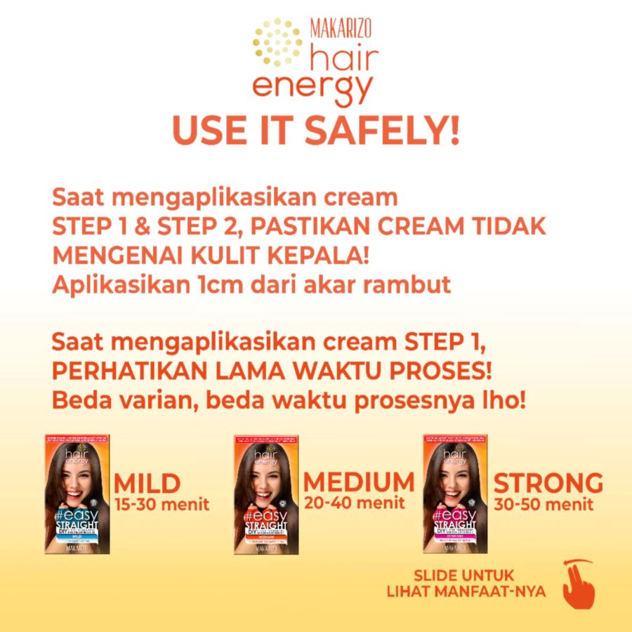 Makarizo Hair Energy Easy Straight Medium Pelurus Rambut 120ml